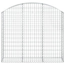 buet gabionkurv 150x30x120/140 cm galvaniseret jern