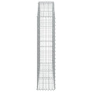 buet gabionkurv 150x30x120/140 cm galvaniseret jern