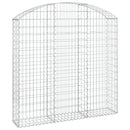 buet gabionkurv 150x30x140/160 cm galvaniseret jern