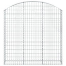 buet gabionkurv 150x30x140/160 cm galvaniseret jern