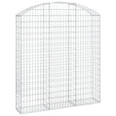 buet gabionkurv 150x30x160/180 cm galvaniseret jern