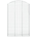 buet gabionkurv 150x30x220/240 cm galvaniseret jern
