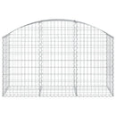 buet gabionkurv 150x50x80/100 cm galvaniseret jern