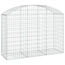 buet gabionkurv 150x50x100/120 cm galvaniseret jern