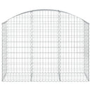 buet gabionkurv 150x50x100/120 cm galvaniseret jern