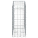 buet gabionkurv 150x50x100/120 cm galvaniseret jern