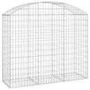 buet gabionkurv 150x50x120/140 cm galvaniseret jern