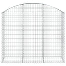 buet gabionkurv 150x50x120/140 cm galvaniseret jern