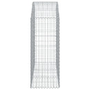 buet gabionkurv 150x50x120/140 cm galvaniseret jern