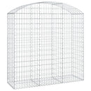 buet gabionkurv 150x50x140/160 cm galvaniseret jern