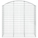 buet gabionkurv 150x50x140/160 cm galvaniseret jern