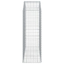 buet gabionkurv 150x50x140/160 cm galvaniseret jern