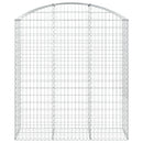 buet gabionkurv 150x50x160/180 cm galvaniseret jern