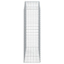 buet gabionkurv 150x50x160/180 cm galvaniseret jern