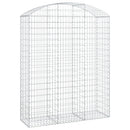 buet gabionkurv 150x50x180/200 cm galvaniseret jern