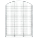 buet gabionkurv 150x50x180/200 cm galvaniseret jern