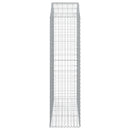 buet gabionkurv 150x50x180/200 cm galvaniseret jern