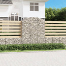 buet gabionkurv 150x50x180/200 cm galvaniseret jern