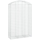 buet gabionkurv 150x50x220/240 cm galvaniseret jern