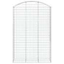 buet gabionkurv 150x50x220/240 cm galvaniseret jern