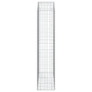 buet gabionkurv 150x50x220/240 cm galvaniseret jern