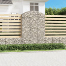 buet gabionkurv 150x50x220/240 cm galvaniseret jern