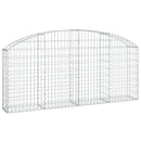 buet gabionkurv 200x30x80/100 cm galvaniseret jern