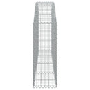 buet gabionkurv 200x30x80/100 cm galvaniseret jern