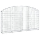 buet gabionkurv 200x30x100/120 cm galvaniseret jern