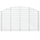 buet gabionkurv 200x30x100/120 cm galvaniseret jern