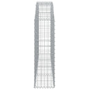buet gabionkurv 200x30x100/120 cm galvaniseret jern