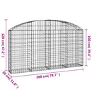 buet gabionkurv 200x30x100/120 cm galvaniseret jern