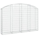 buet gabionkurv 200x30x120/140 cm galvaniseret jern