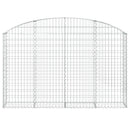buet gabionkurv 200x30x120/140 cm galvaniseret jern