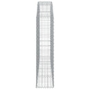 buet gabionkurv 200x30x120/140 cm galvaniseret jern