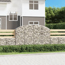buet gabionkurv 200x30x120/140 cm galvaniseret jern