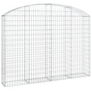 buet gabionkurv 200x30x140/160 cm galvaniseret jern