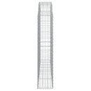 buet gabionkurv 200x30x140/160 cm galvaniseret jern