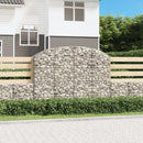 buet gabionkurv 200x30x140/160 cm galvaniseret jern