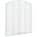 buet gabionkurv 200x30x220/240 cm galvaniseret jern