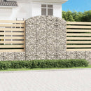 buet gabionkurv 200x30x220/240 cm galvaniseret jern
