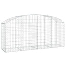 buet gabionkurv 200x50x80/100 cm galvaniseret jern