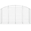 buet gabionkurv 200x50x100/120 cm galvaniseret jern