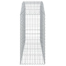 buet gabionkurv 200x50x100/120 cm galvaniseret jern