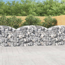 buet gabionkurv 200x50x100/120 cm galvaniseret jern