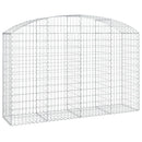 buet gabionkurv 200x50x120/140 cm galvaniseret jern