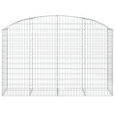 buet gabionkurv 200x50x120/140 cm galvaniseret jern