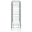 buet gabionkurv 200x50x120/140 cm galvaniseret jern