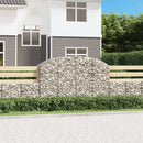 buet gabionkurv 200x50x120/140 cm galvaniseret jern