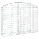 buet gabionkurv 200x50x140/160 cm galvaniseret jern